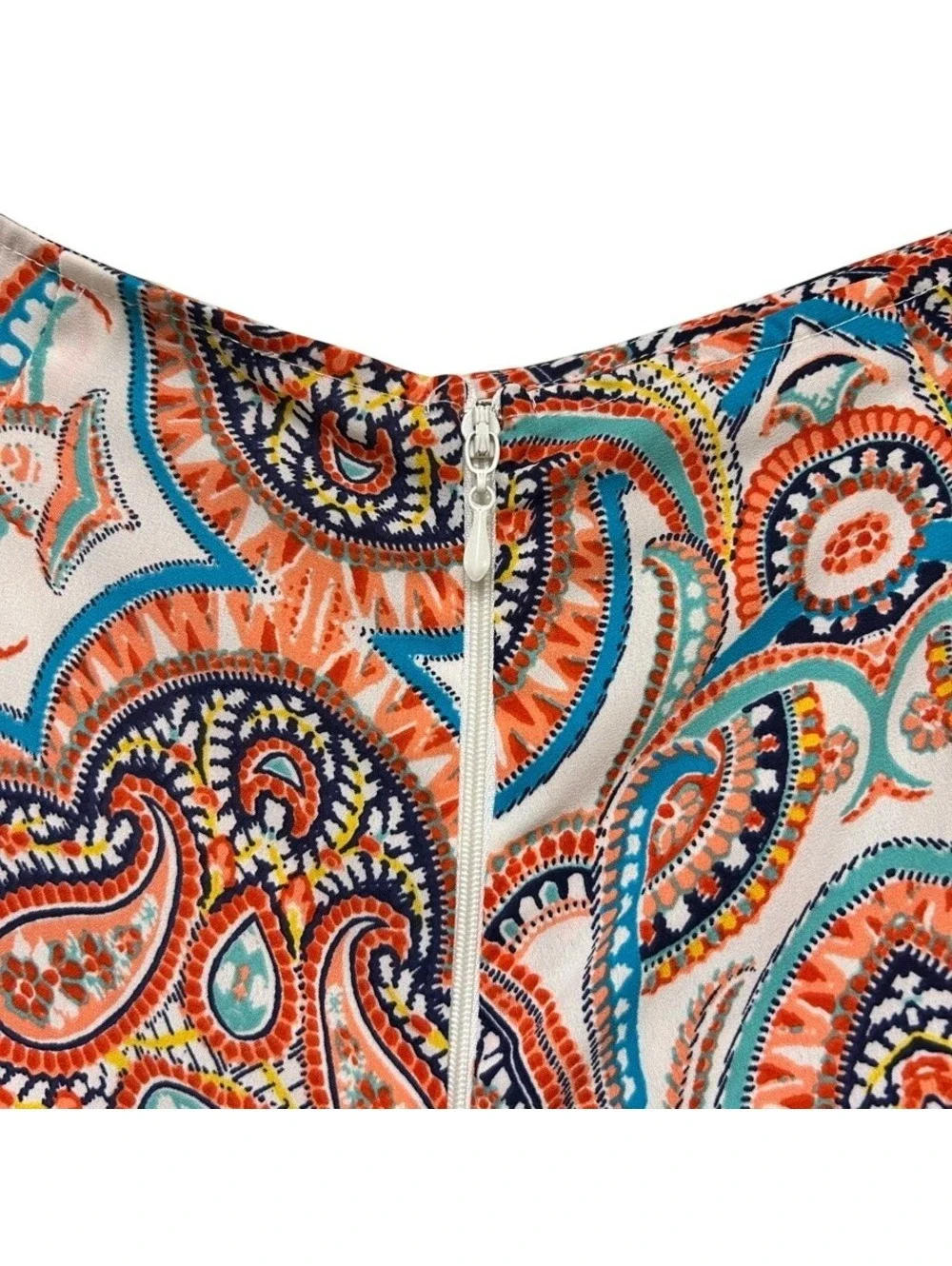 Show Me Your Mumu Women's Orange Paisley Boho High Waist Sawyer Shorts Size S